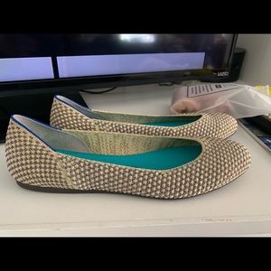 NEW Rothys multi metallic squares size 9